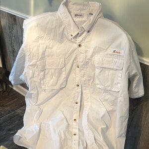 Columbia World Wide Men's Classic White Button-Down Shirt